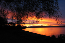 The sun sets over Lake Taupo. Photo / Turangi Chronicle