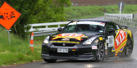 Tony Quinn and Naomi Tillet's Nissan GTR, Targa 2011. Photo / Fast Company/ GroundSky
