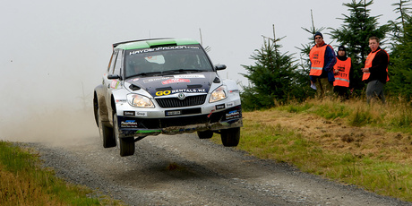 Hayden Paddon during day two of Wales Rally GB. Photo / Honza Fronek