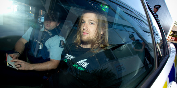 Protester Jack Daylight is outraged by the new 'one strike' rule. Photo / Dean Purcell