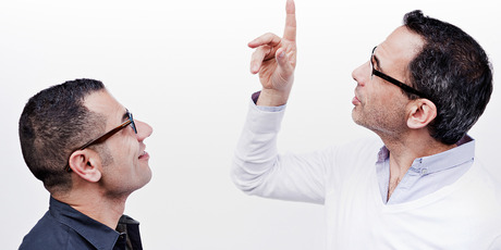 Yotam Ottolenghi (right) and Sami Tamimi co-wrote Jeruasalem. Photo / Jonathan Lovekin