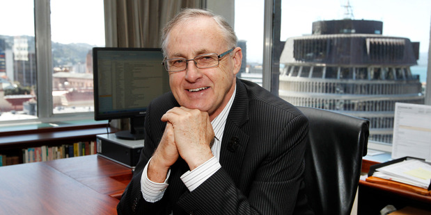 Retiring Reserve Bank Governor Alan Bollard in their Wellington office. Photo / Mark Mitchell