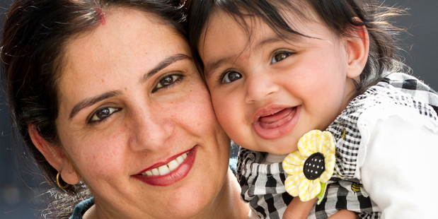 Sandeep Kaur with 8-month-old daughter Tamneet, who was kidnapped hours after her birth. Photo / Richard Robinson