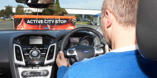Active Stop automatically applies the brakes if the driver doesn't.