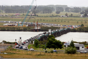 Long holiday queues were often seen at the bridge. File photo / Dean Purcell