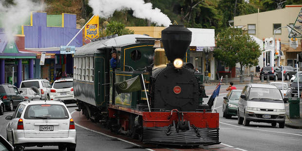 Gabriel on Kawakawa's main street. Photo / Greg Bowker