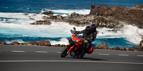 Superbikes such as the Ducati Multistrada 1200 are generally the domain of cashed up, middle-aged men, and spend the majority of their days in their owner's garage.