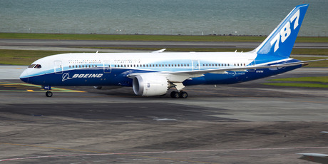 The Boeing 787 Dreamliner at Auckland International Airport. Photo / Steven McNicholl