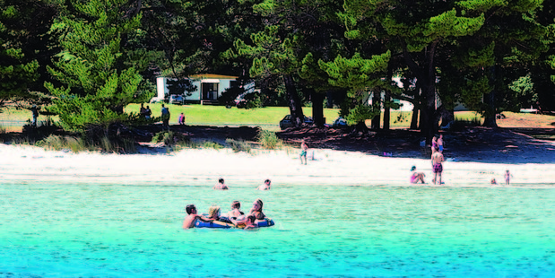 The Kai Iwi Lakes are a busy holiday spot in summer but deserted in winter. Photo / Jeff Brass