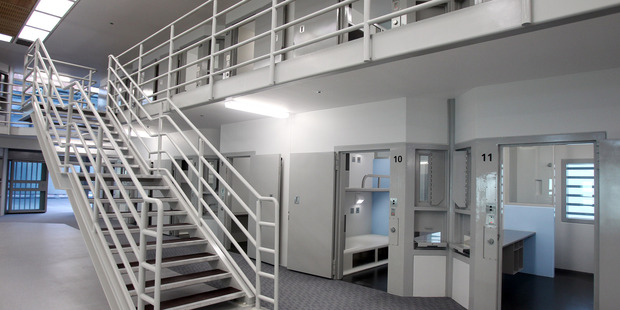 A general view of inside the living quarters at the new Mt Eden Corrections Facility. Photo / NZPA
