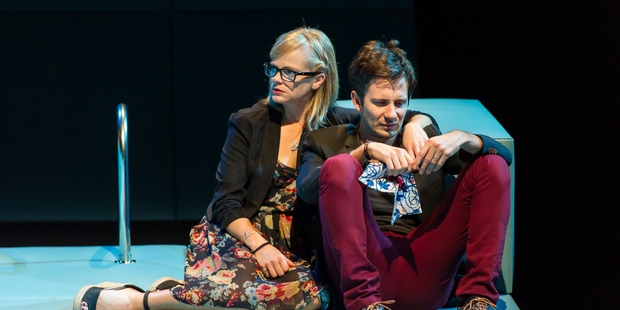 Laura Hill and Simon London play their relatively straight roles professionally and competently. Photo / Supplied