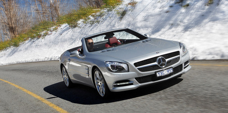 The new Mercedes-Benz SL500 happily sits between relaxed roadster, quiet cruiser and hardcore V8 coupe. Photo / Supplied
