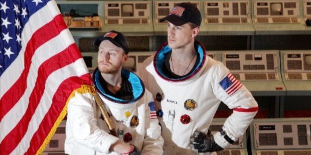 Sam Berkley and Ben Van Lier are American astronauts who need rescuing. Photo / Warren Buckland