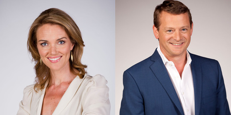 Petra Bagust and Rawdon Christie wake up with you on TV One's Breakfast show. Photo / NZ Herald