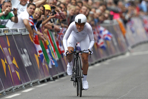 Linda Villumsen in action at the London Olympics. Photo / Mark Mitchell