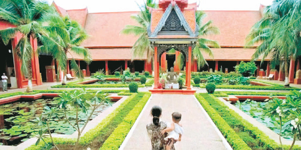 The National Museum is not a place just for admiring artefacts, but also for daily devotions. Photo / Reuters