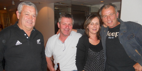(Left to right) All Blacks supporters Bruce Young, Chris Rutten, Lou Vipond and Donna Rutten enjoying Buenos Aires charms. Photo / James Ihaka