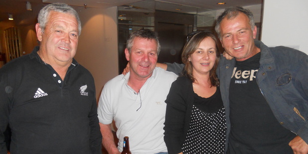 (Left to right) All Blacks supporters Bruce Young, Chris Rutten, Lou Vipond and Donna Rutten enjoying Buenos Aires charms. Photo / James Ihaka