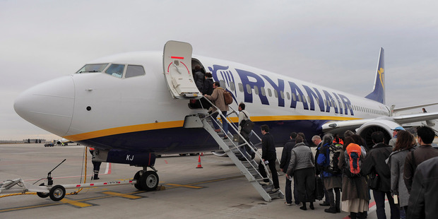 Budget carrier Ryanair accounts for almost 70 per cent of traffic through Stansted Airport. Photo / AP