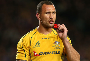 Quade Cooper is unhappy with the Wallabies' coach. Photo / Getty Images