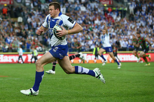 An NRL win for the Bulldogs will make Josh Morris the third member of his family to play for a premiership-winning team after his father Steve and twin brother Brett. Photo / Getty Images