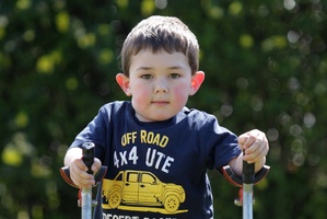 Aiden Lints has finally completed his recovery programme to walk again after a nasty car crash earlier this year. Photo / APN