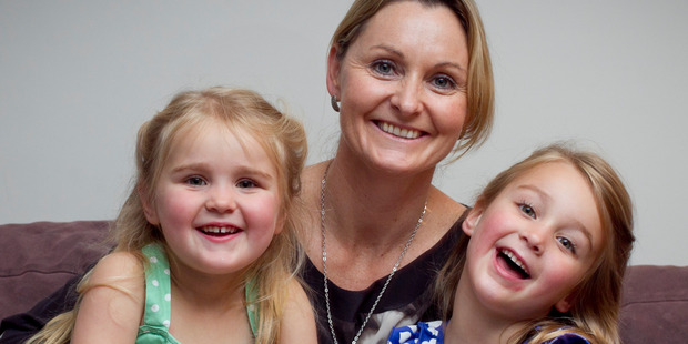 Nikki Horne with her daughters conceived by IVF, Madison, 5, and Brooklyn, 3. Photo / Natalie Slade