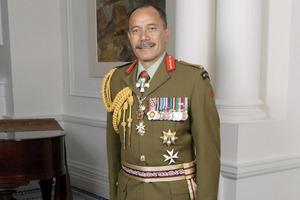 Sir Jerry Mateparae wearing a Ceremonial Service Dress All Ranks Uniform.