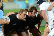 Owen Franks and the All Blacks pack are aiming to step up. Photo / Getty Images