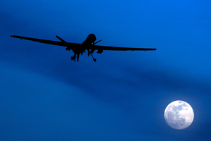 An unmanned Predator drone patrols the night skies. Photo / AP