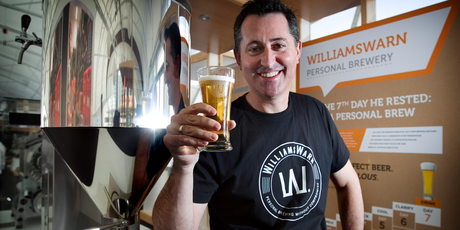 Ian Williams has 500 people on the waiting list for the next generation of his personal brewing machine. Photo / Natalie Slade