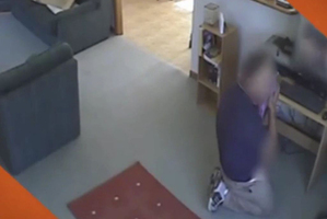 A cleaner commits an indecent act in a customers home as captured by the TV3 programme Target Photo/ TV3