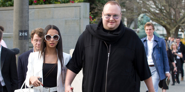 Kim Dotcom and his wife, Mona. Photo / Mark Mitchell
