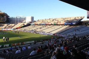 Small crowd at Eden Park, one of the world's worst. Photo / Greg Bowker