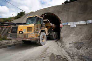The entrance of the Newmont Waihi Gold company's underground Favona Mine at Waihi. Photo / Richard Robinson