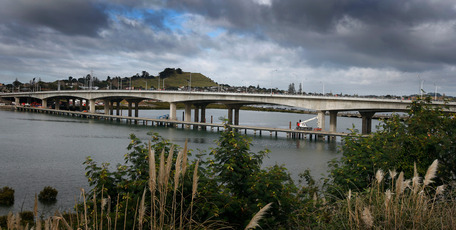 Mangere Bridge which crosses the Manukau Harbour. Photo / Sarah Ivey