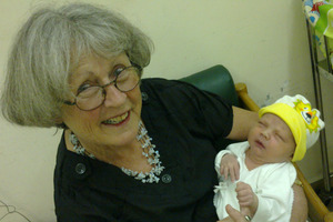 Julie Ferne died after falling down stairs while holding her four day old grandson Carter Preston.
Photo / File