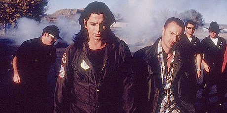 Michael Hutchence with his band INXS. Photo / Supplied