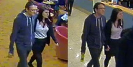 Police have released a photo of Megan Stammers and Jeremy Forrest on board a ferry to France. Photo / Sussex Police