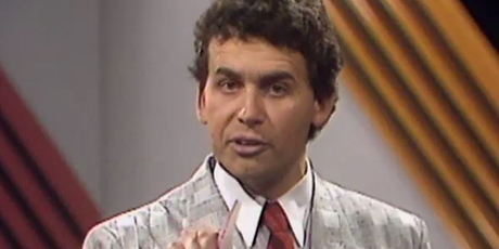 Paul Henry as he appeared on 1987 game show Every Second Counts. Photo / NZ On Screen