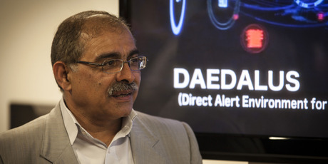 Dr Hossein Sarrafzadeh, head of computing at Unitec, speaks at the opening of the new Cybersecurity Research Centre. Photo / Supplied