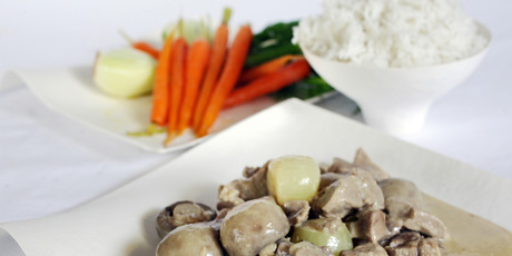 Blanquette de Veau is a French dish in which the meat is not browned. Photo / Doug Sherring