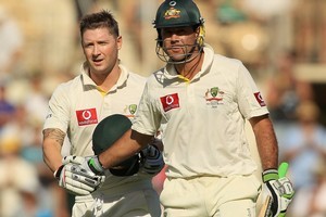 Michael Clarke and Ricky Ponting put Australia in charge on day one. Photo / Getty Images