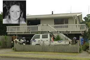 Investigators spent yesterday digging at this Kawerau home as part of the search for Mona Blades (inset) who disappeared over 30 years ago.
Photos / Supplied