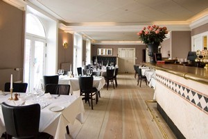The dining room of Ibsens Hotel's upmarket La Rocca restaurant. Photo / Stine Heilmann