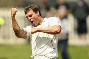 Doug Bracewell says the McLean Park wicket should offer some whip and swing for the seamers in the early stages. Photo / Getty Images