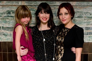 British designer Pearl Lowe (right) with her daughter Betty (5) and Daisy (22). Photo / AP