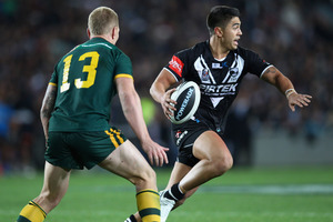 Fleet-footed Warriors halfback Shaun Johnson has kept his place in the Kiwis squad. Photo / Getty Images