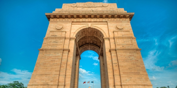 The towering India Gate, New Delhi's answer to the Arc de Triomphe. Photo / Thinkstock