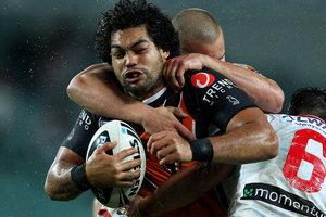 Adam Blair has been handed an international lifeline after he was recalled to the New Zealand squad for next Saturday's test against the Kangaroos in Townsville. Photo / Getty Images.